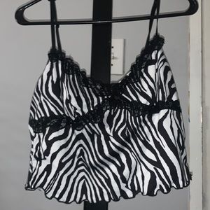 Zebra print tank top